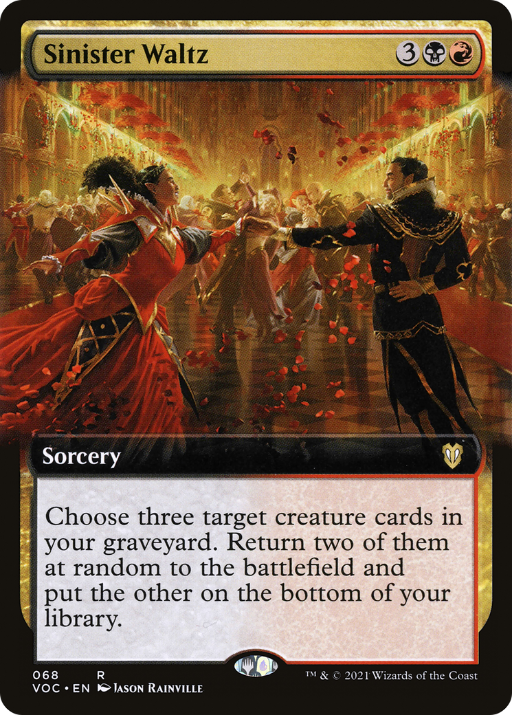 Image of Sinister Waltz (Extended Art) (VOC-068) - Crimson Vow Commander: (Extended Art)
