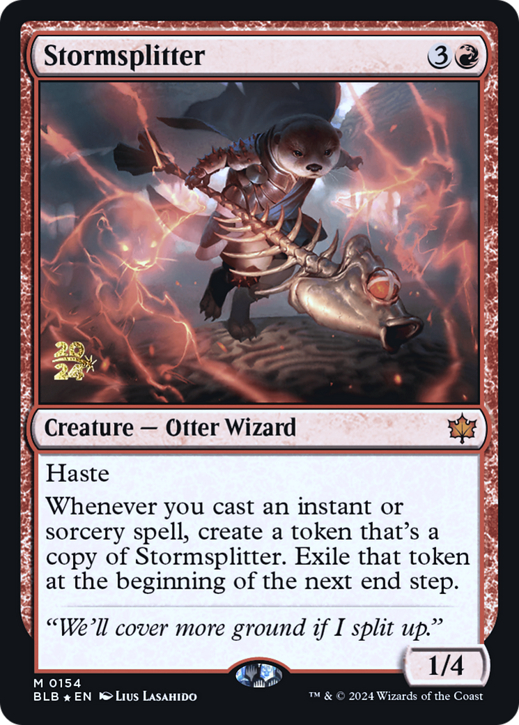 Image of Stormsplitter (PRE-154) - Bloomburrow Promos Foil