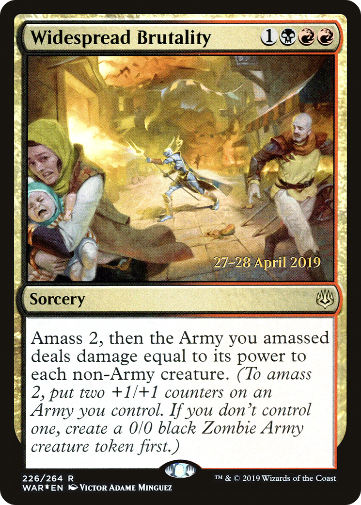 Image of Widespread Brutality (PRE-226S) - War of the Spark Promos Foil
