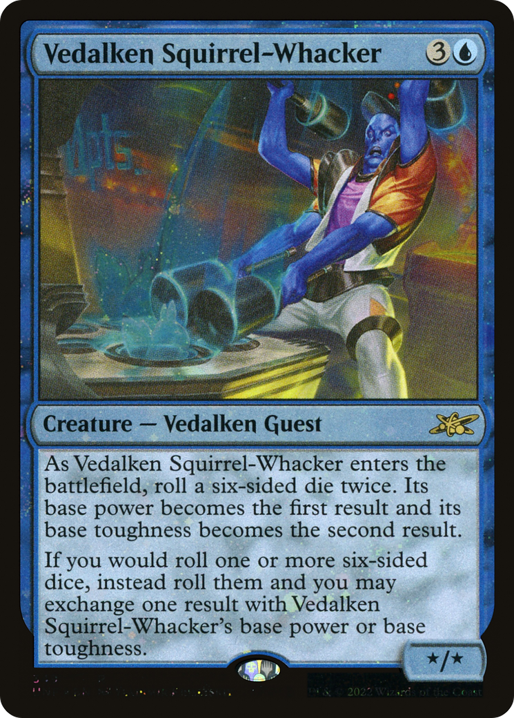 Image of Vedalken Squirrel-Whacker (Galaxy Foil) (UNF-349) - Unfinity Foil