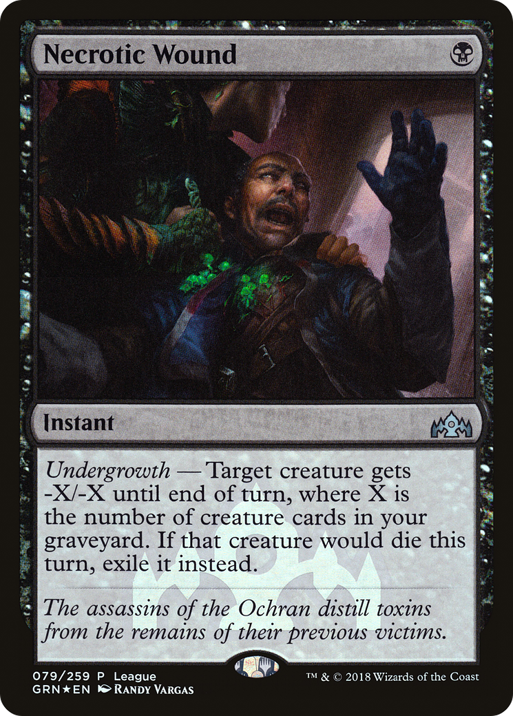 Image of Necrotic Wound (LEP-079) - Guilds of Ravnica Promos Foil