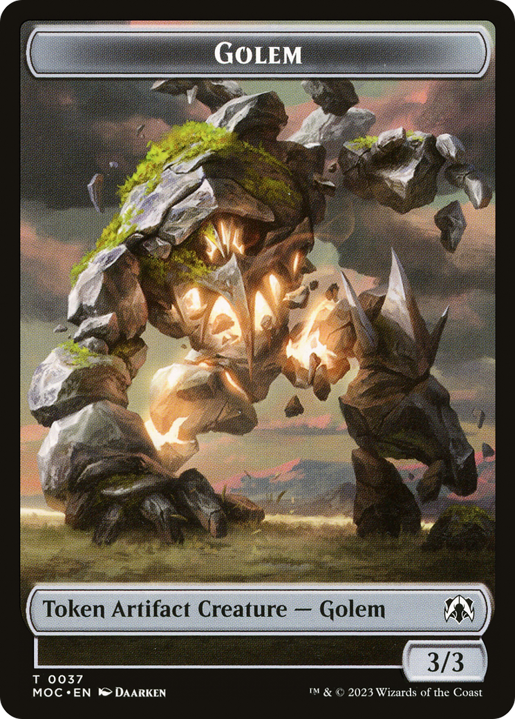 Image of Golem (TMOC-037) - March of the Machine Commander Tokens