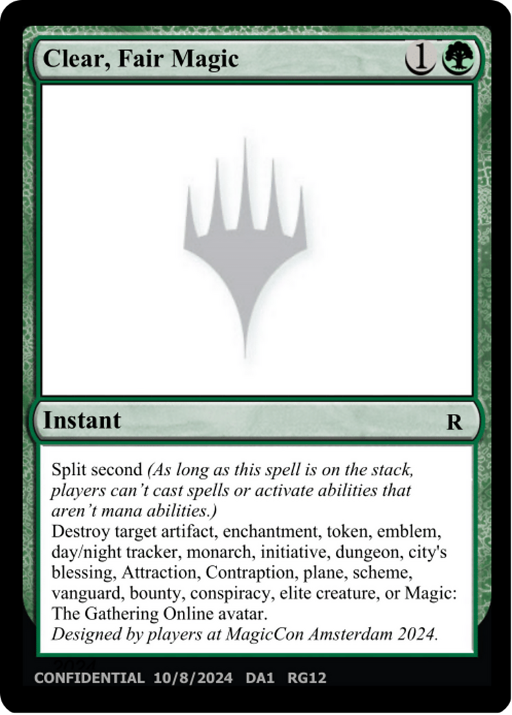 Image of Clear, Fair Magic (UNK-RG12B) - Unknown Event