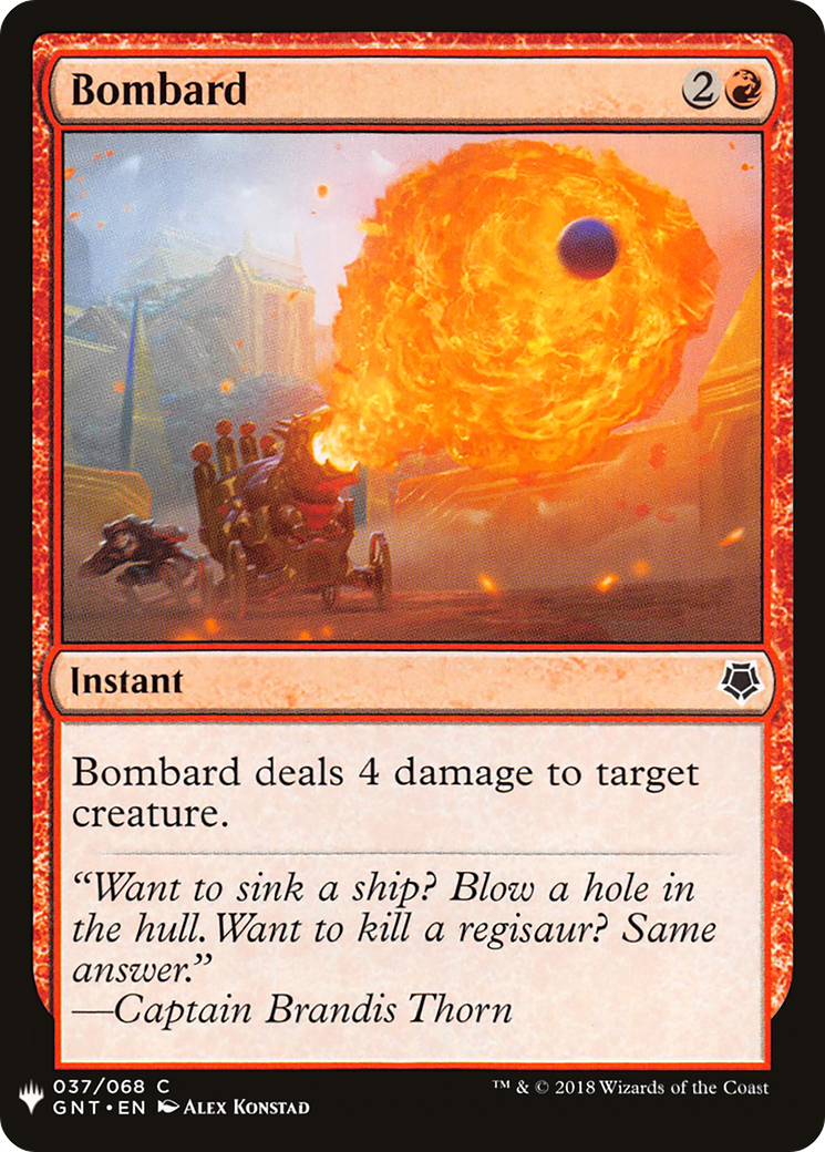 Image of Bombard (LIST-GNT-37) - The List