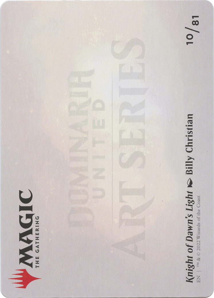 Image of Knight of Dawn's Light // Knight of Dawn's Light (ADMU-010) - Dominaria United Art Series (Borderless)