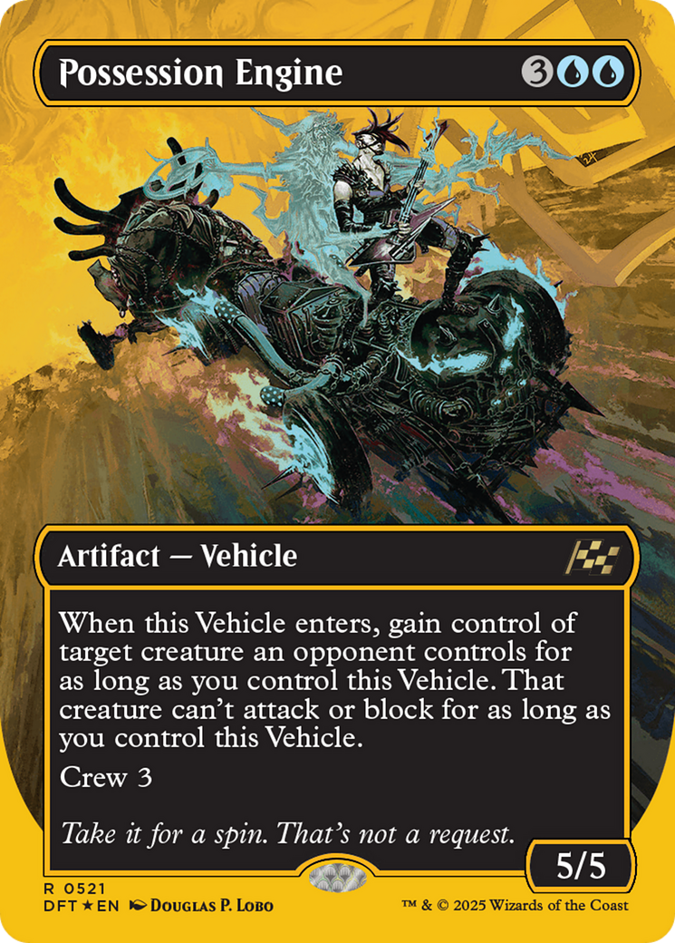 Image of Possession Engine (Borderless) (First-Place Foil) (DFT-521) - Aetherdrift (Borderless) Foil