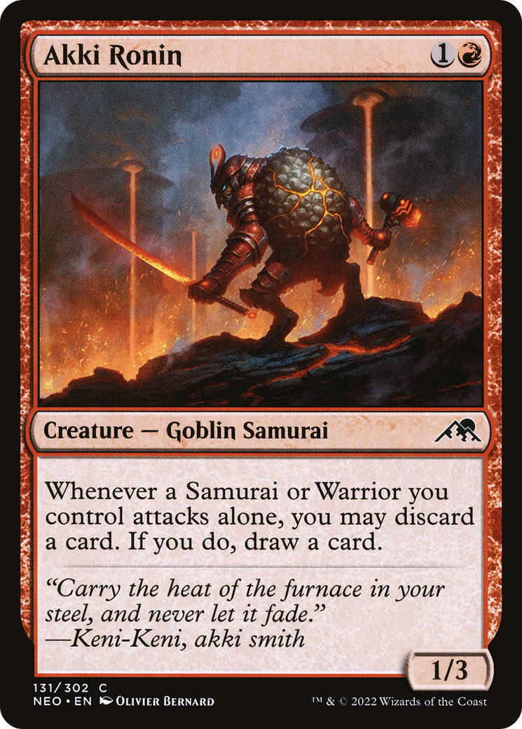 Image of Akki Ronin (NEO-131) - Kamigawa: Neon Dynasty Foil