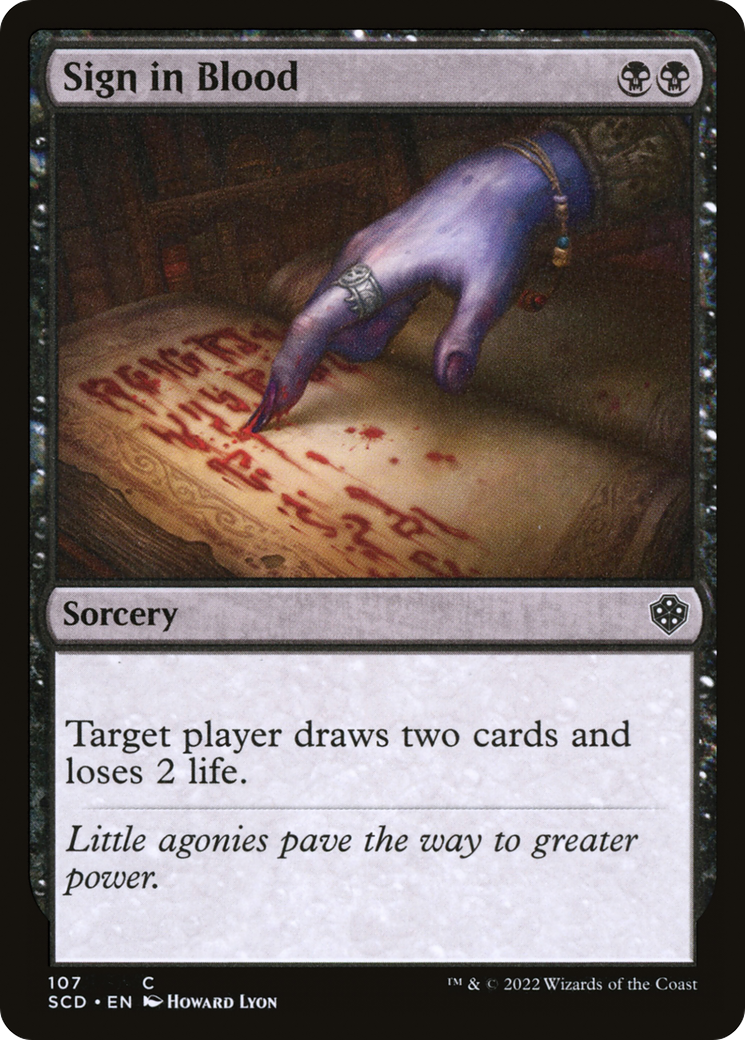 Image of Sign in Blood (SCD-107) - Starter Commander Decks