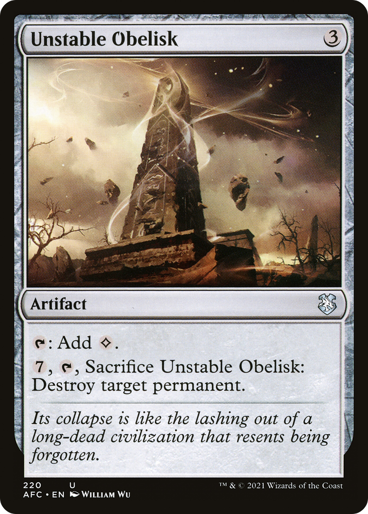 Image of Unstable Obelisk (AFC-220) - Forgotten Realms Commander