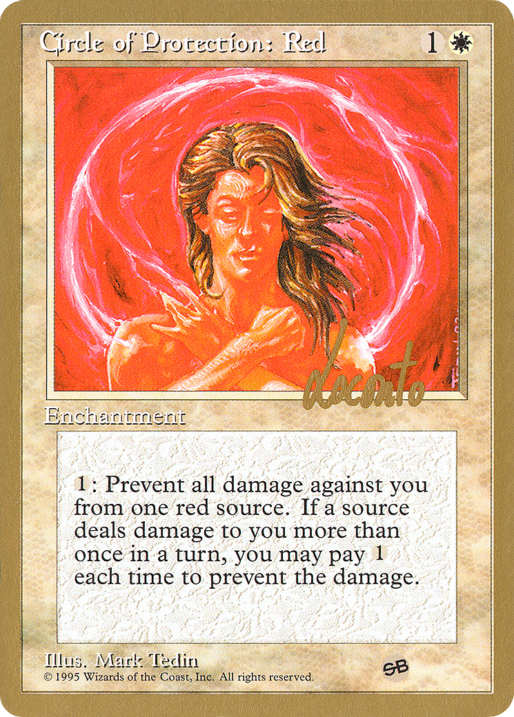 Image of Circle of Protection: Red - 1996 Michael Loconto (4ED) (SB) (WCD-) - Pro Tour Collector Set