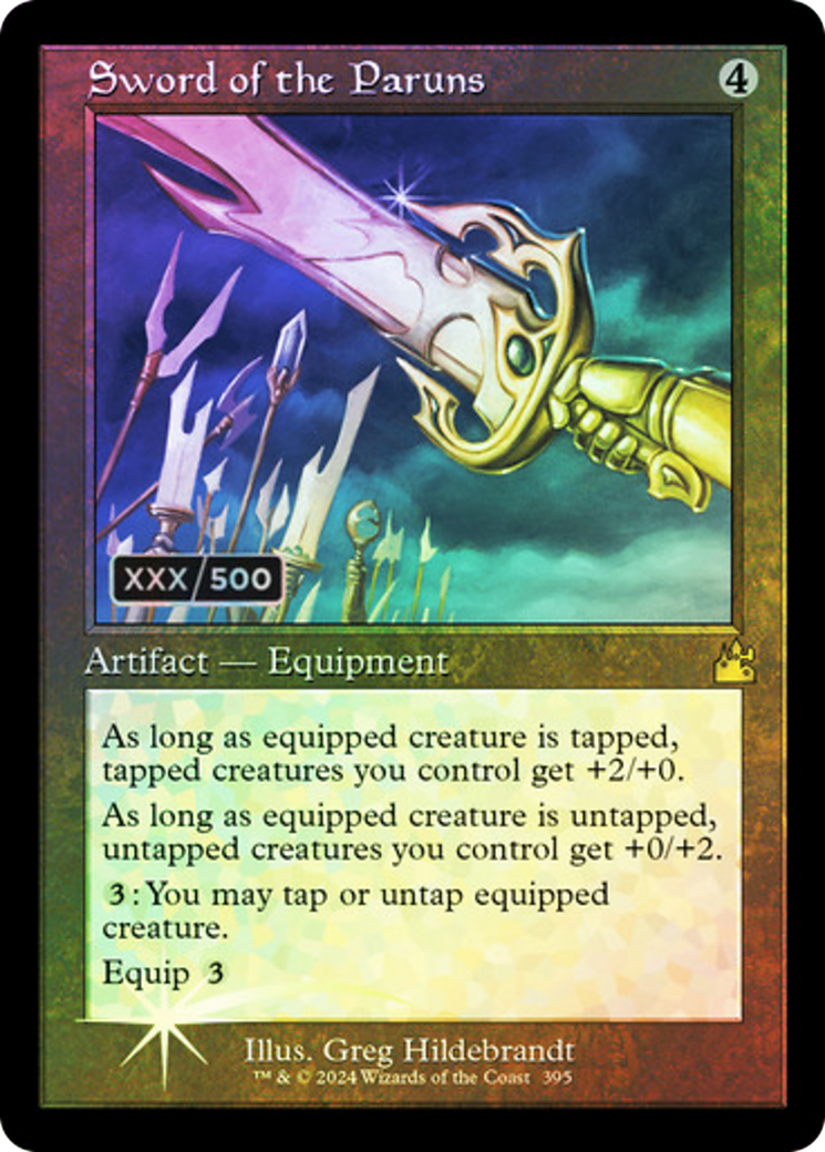 Image of Sword of the Paruns (Retro Frame) (Serial Numbered) (RVR-395) - Ravnica Remastered Foil