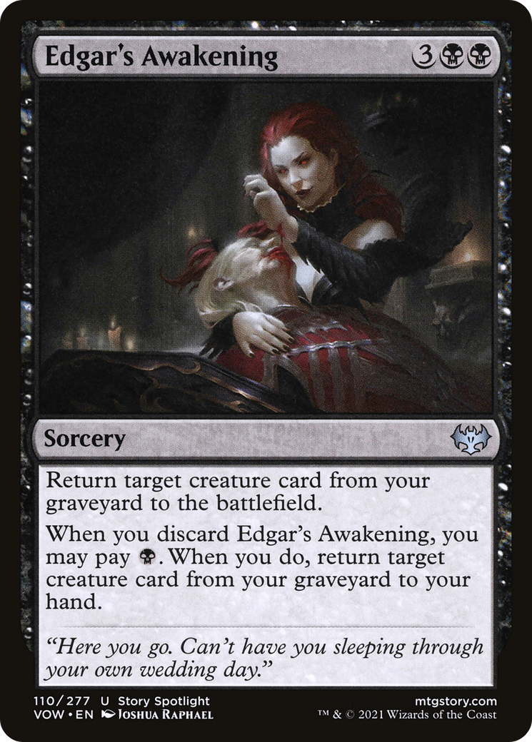Image of Edgar's Awakening (VOW-110) - Innistrad: Crimson Vow Foil