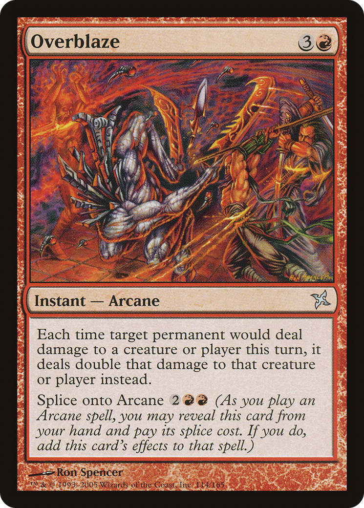 Image of Overblaze (BOK-114) - Betrayers of Kamigawa Foil