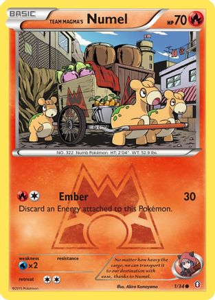 Image of Team Magma's Numel 001/34  Double Crisis - Common