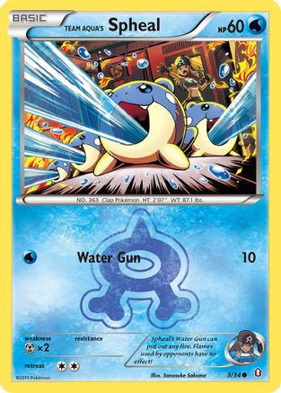 Image of Team Aqua's Spheal 003  - Reverse Holofoil Double Crisis - Common