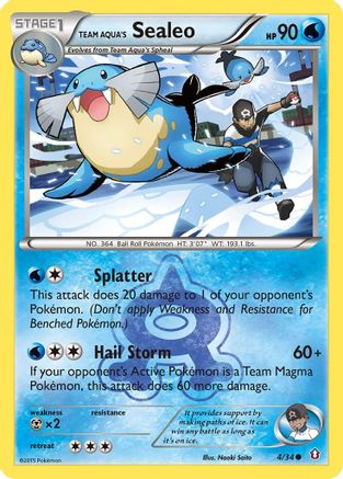 Image of Team Aqua's Sealeo 004/34  - Reverse Holofoil Double Crisis - Common