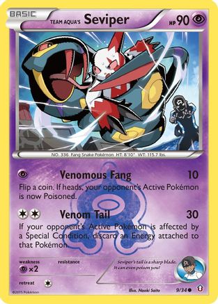 Image of Team Aqua's Seviper 009/34  Double Crisis - Common