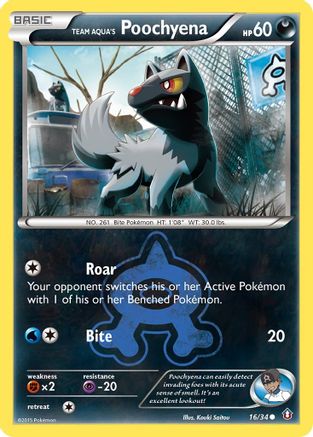Image of Team Aqua's Poochyena 016/34  Double Crisis - Common