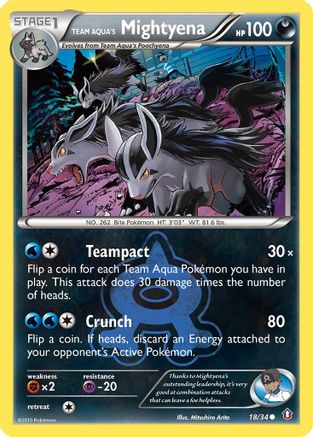 Image of Team Aqua's Mightyena 018/34  Double Crisis - Common