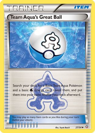 Image of Team Aqua's Great Ball 027/34  Double Crisis - Uncommon