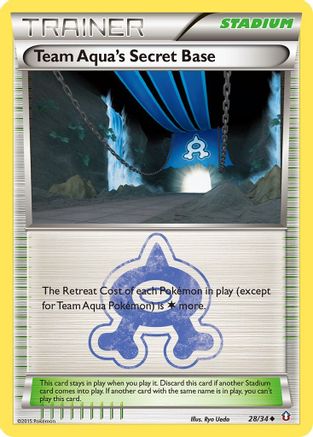 Image of Team Aqua's Secret Base 028/34  - Reverse Holofoil Double Crisis - Uncommon