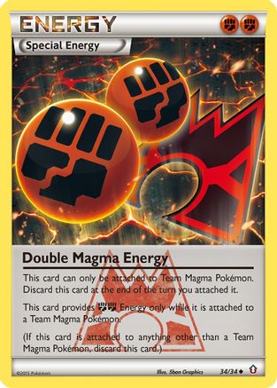 Image of Double Magma Energy 034/34  - Reverse Holofoil Double Crisis - Uncommon
