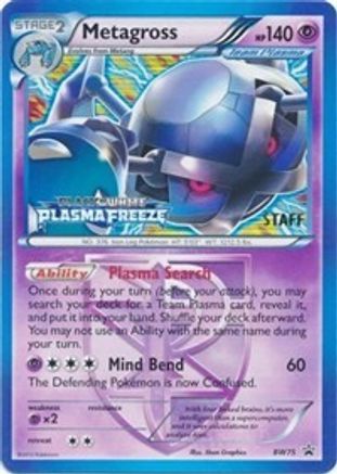 Image of Metagross (Team Plasma) (Prerelease) [Staff] BW75  - Holofoil Black and White Promos - Promo
