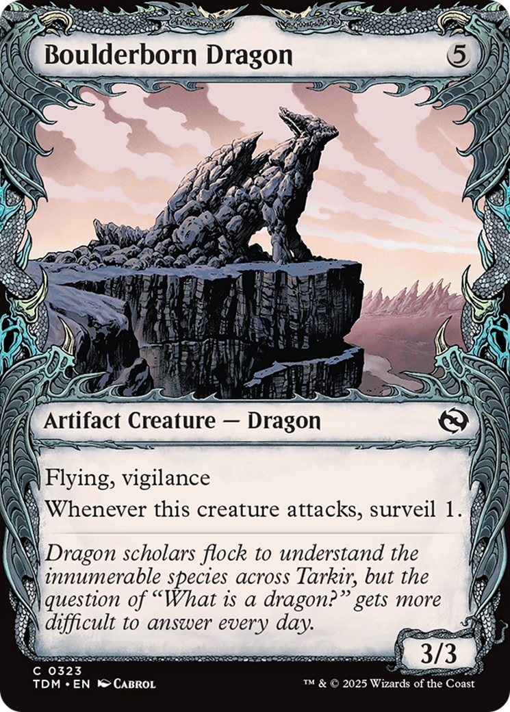 Image of Boulderborn Dragon (Showcase) (TDM-323) - Tarkir: Dragonstorm: (Showcase) Foil