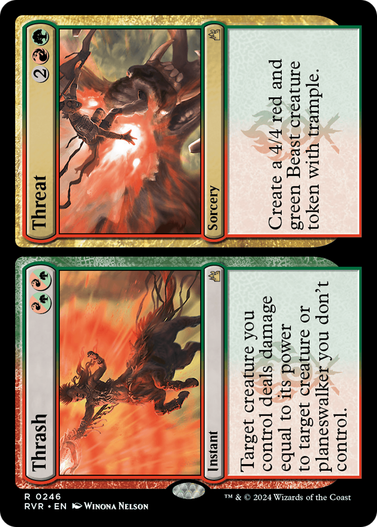 Image of Thrash // Threat (RVR-246) - Ravnica Remastered Foil
