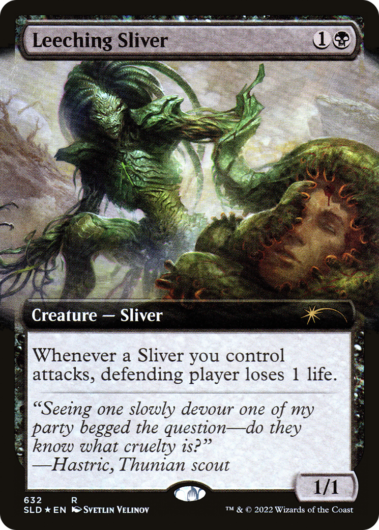 Image of Leeching Sliver (Extended Art) (SLD-632) - Secret Lair Drop: (Extended Art) Foil