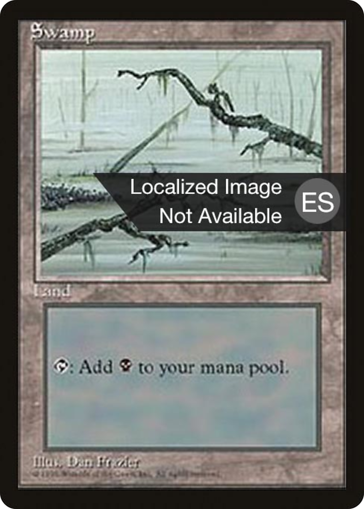 Image of Swamp (C) (4BB-191) - Fourth Edition Foreign Black Border