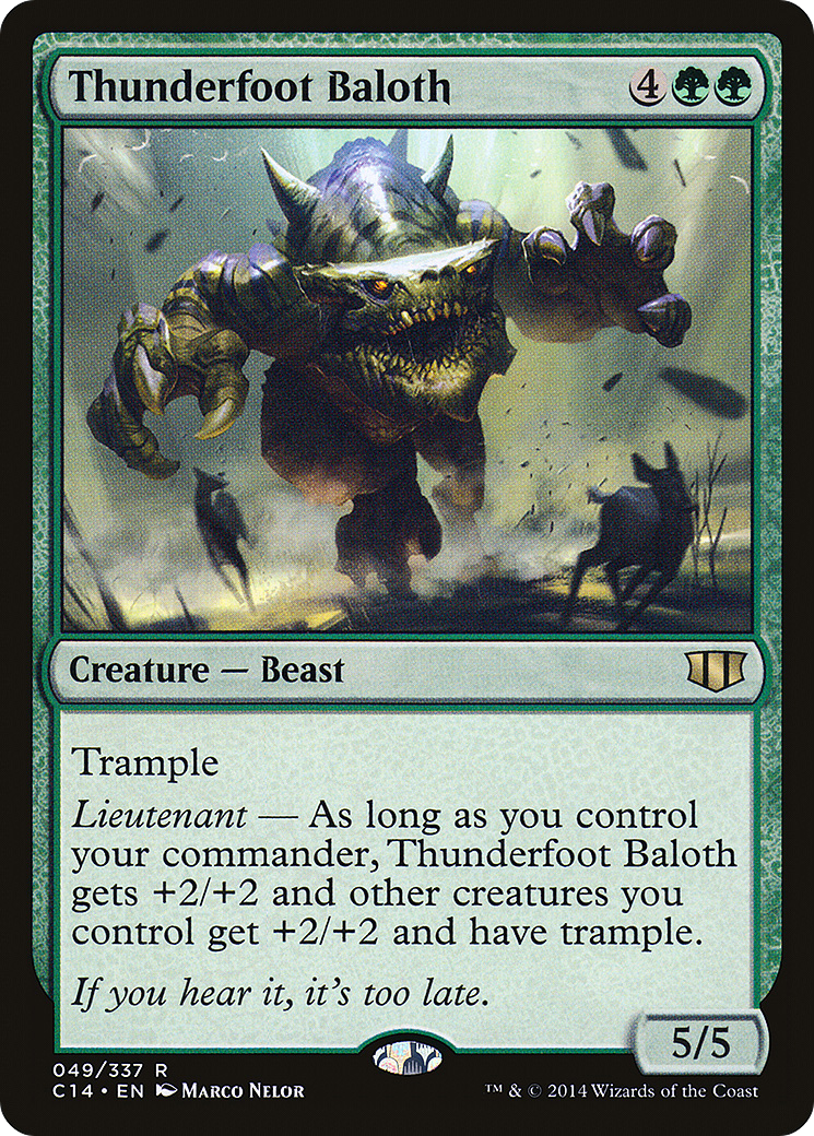 Image of Thunderfoot Baloth (C14-049) - Commander 2014