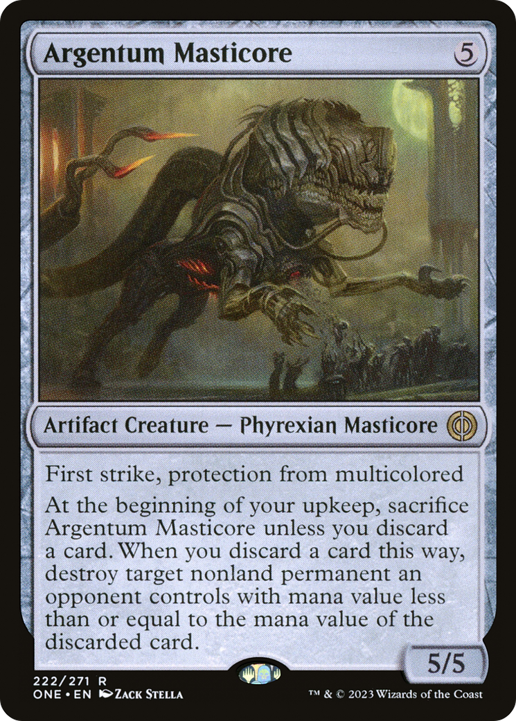 Image of Argentum Masticore (ONE-222) - Phyrexia: All Will Be One