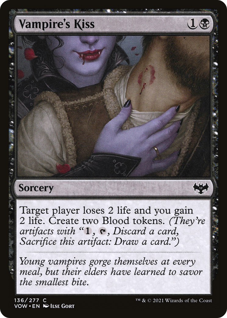 Image of Vampire's Kiss (VOW-136) - Innistrad: Crimson Vow Foil