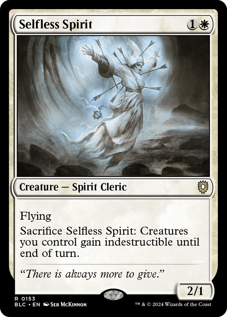 Image of Selfless Spirit (BLC-153) - Bloomburrow Commander