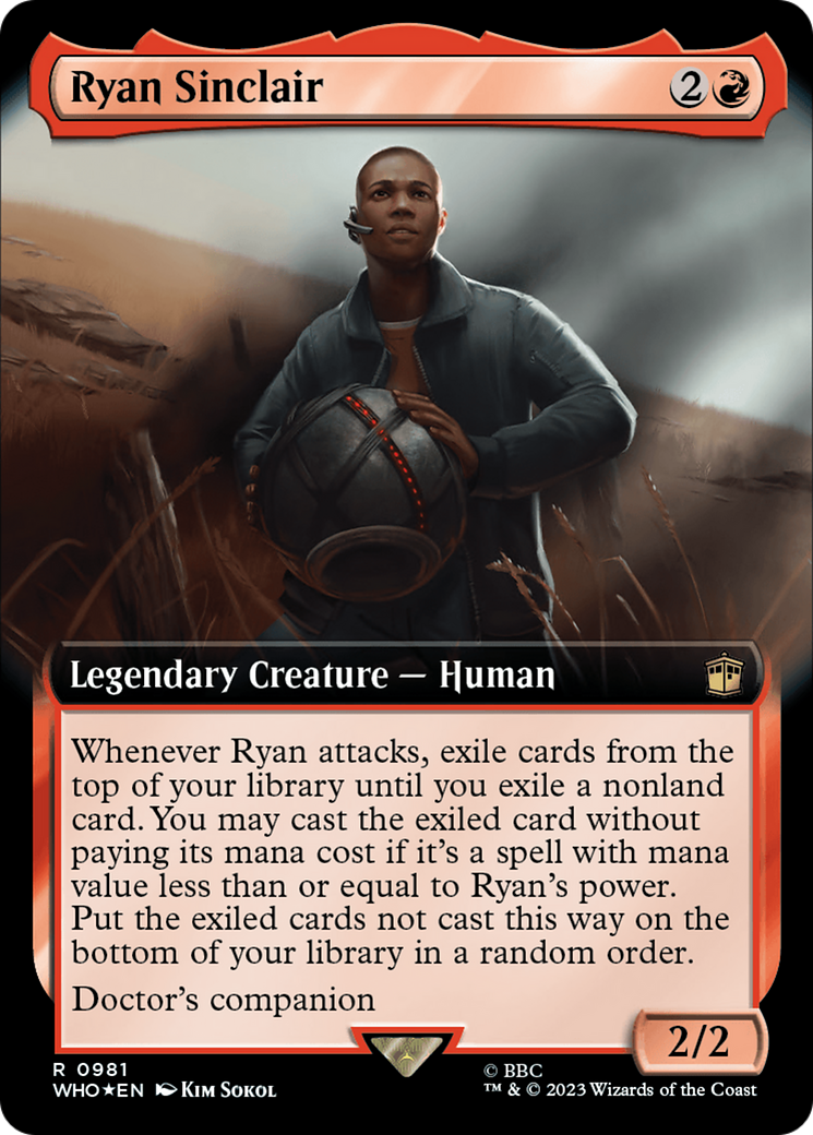 Image of Ryan Sinclair (Extended Art) (Surge Foil) (WHO-981) - Doctor Who: (Extended Art) Foil