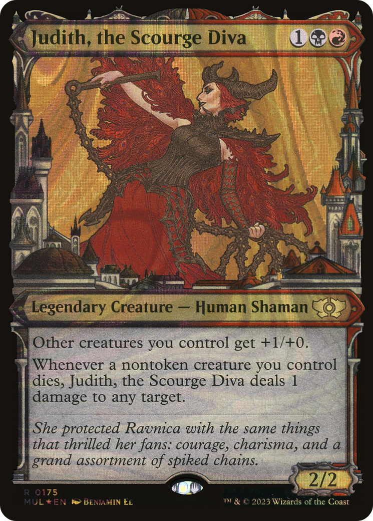 Image of Judith, the Scourge Diva (Halo Foil) (MUL-175) - Multiverse Legends: (Showcase) Foil