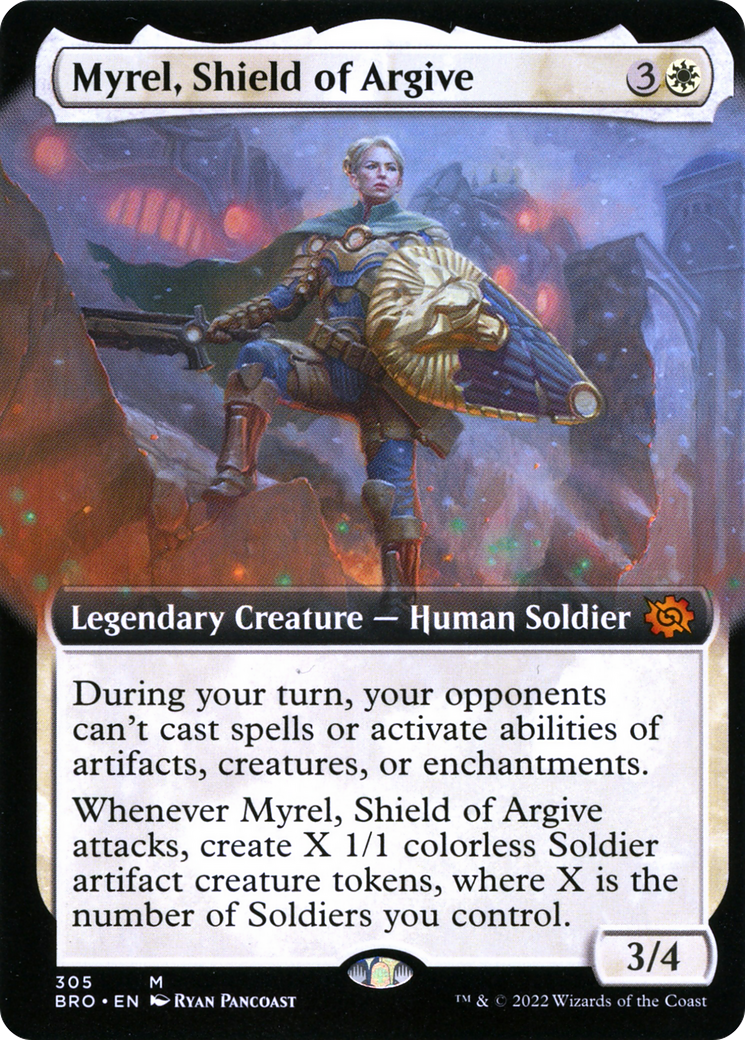Image of Myrel, Shield of Argive (Extended Art) (BRO-305) - The Brothers' War: (Extended Art) Foil
