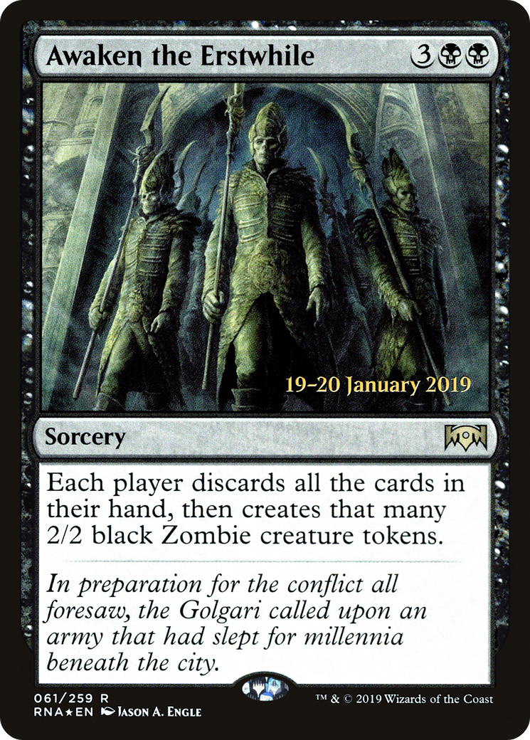 Image of Awaken the Erstwhile (PRE-61S) - Ravnica Allegiance Promos Foil