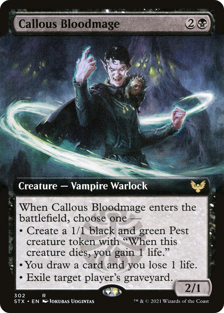 Image of Callous Bloodmage (Extended Art) (STX-302) - Strixhaven: School of Mages: (Extended Art) Foil