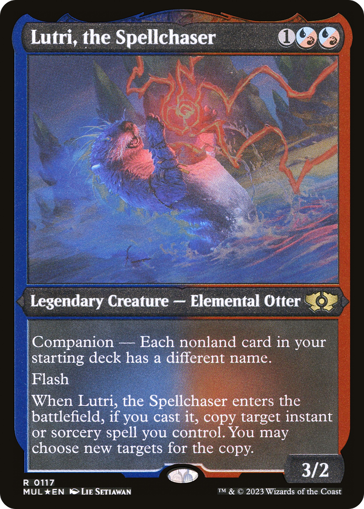 Image of Lutri, the Spellchaser (Foil Etched) (MUL-117) - Multiverse Legends: (companion) Foil
