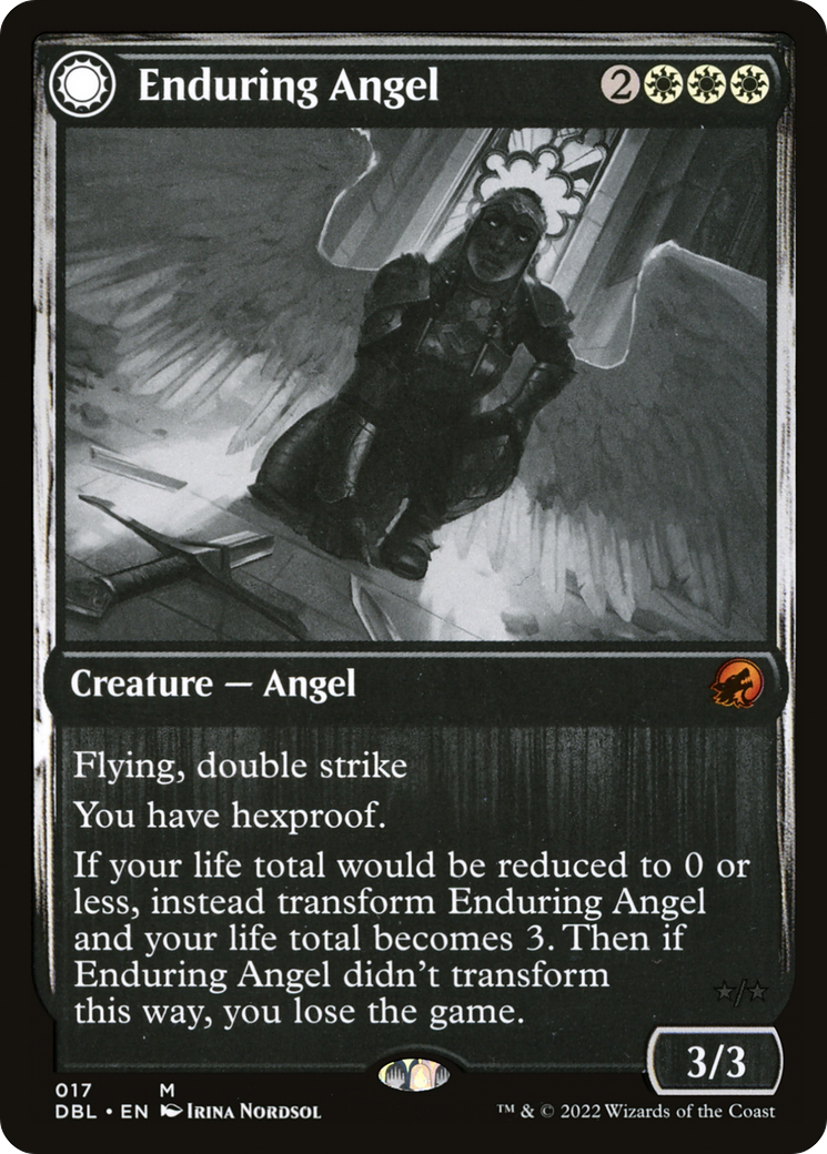 Image of Enduring Angel (DBL-017) - Innistrad: Double Feature: (Double Faced Transform) Foil