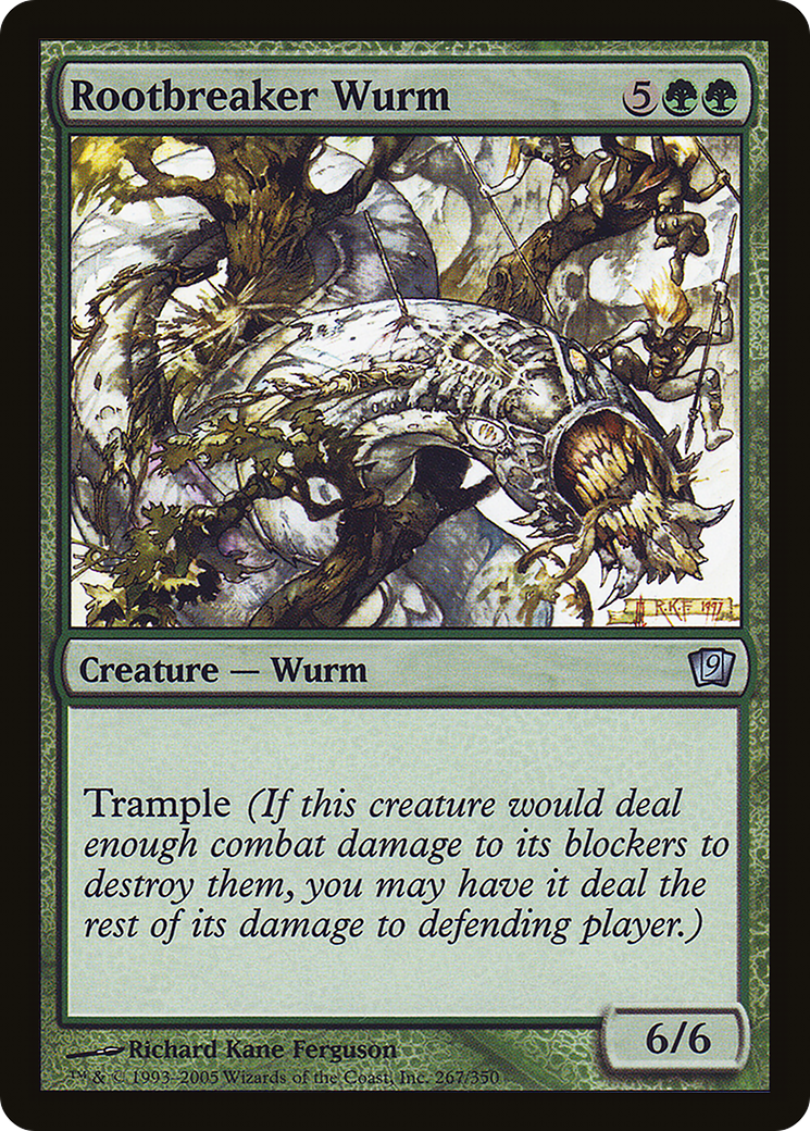 Image of Rootbreaker Wurm (9ED-267) - 9th Edition Foil