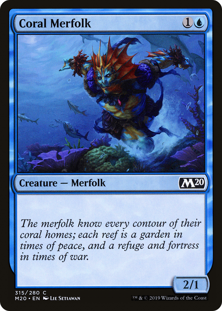 Image of Coral Merfolk (M20-315) - Core Set 2020