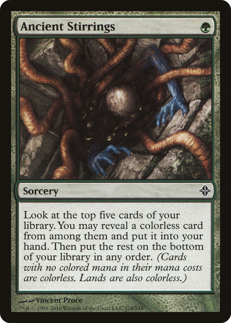 Image of Ancient Stirrings (ROE-174) - Rise of the Eldrazi Foil