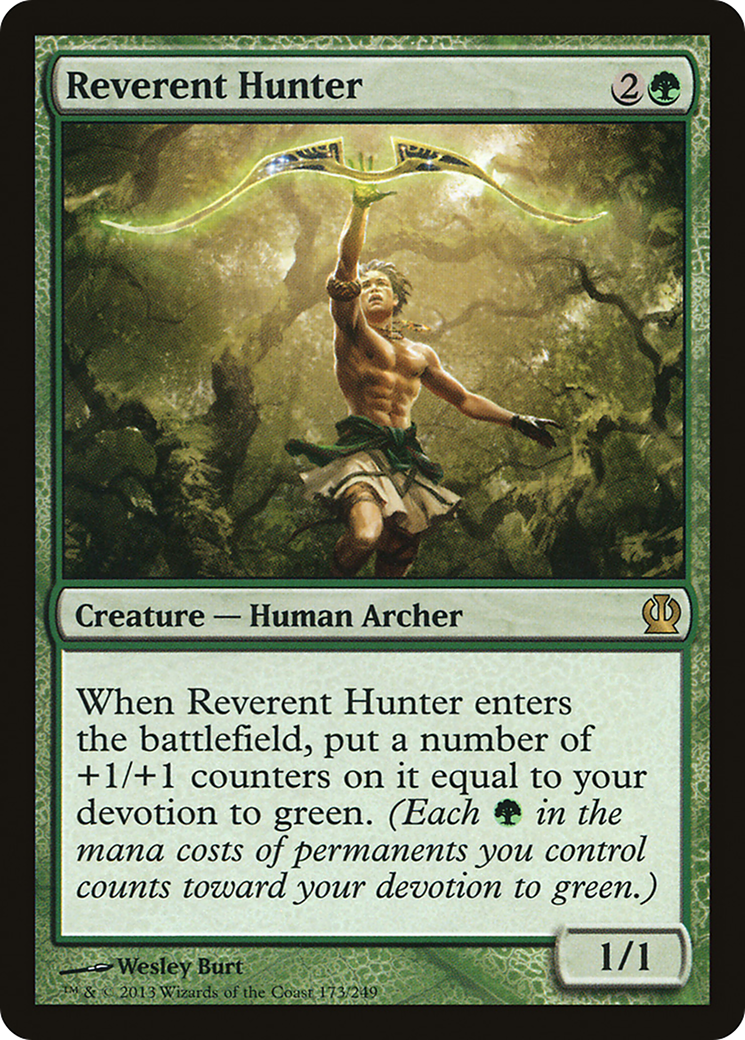 Image of Reverent Hunter (THS-173) - Theros Foil