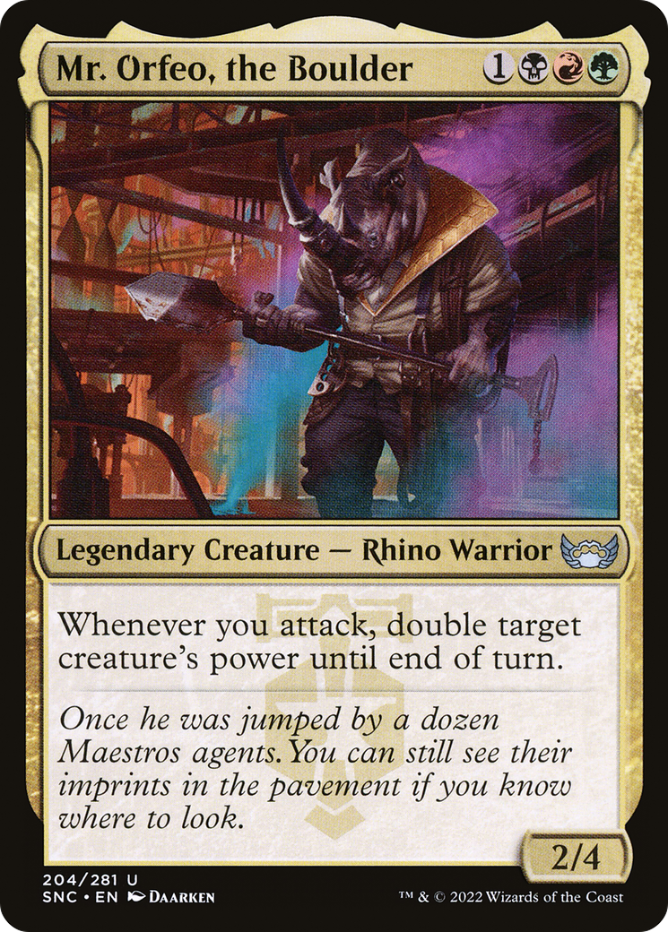 Image of Mr. Orfeo, the Boulder (SNC-204) - Streets of New Capenna Foil