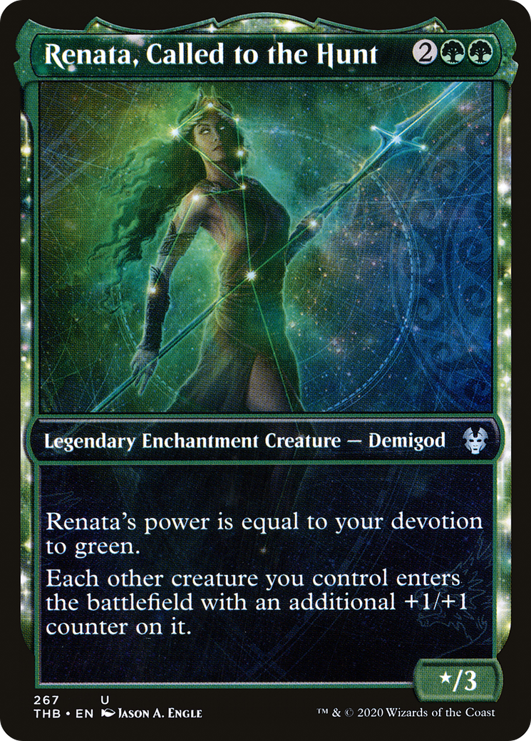 Image of Renata, Called to the Hunt (Showcase) (THB-267) - Theros Beyond Death: (enchantment, Showcase) Foil