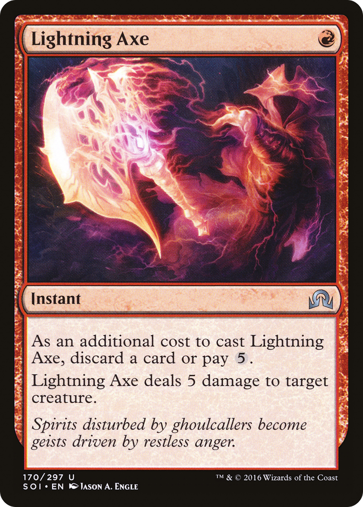 Image of Lightning Axe (SOI-170) - Shadows over Innistrad Foil