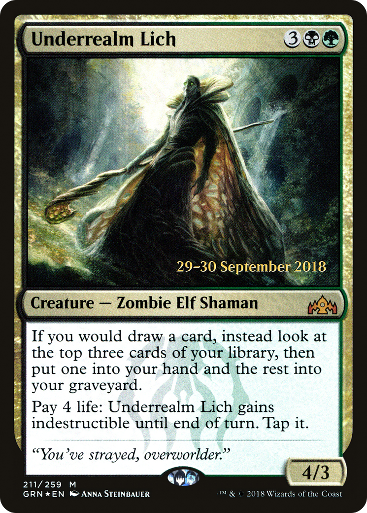 Image of Underrealm Lich (PRE-211) - Guilds of Ravnica Promos Foil